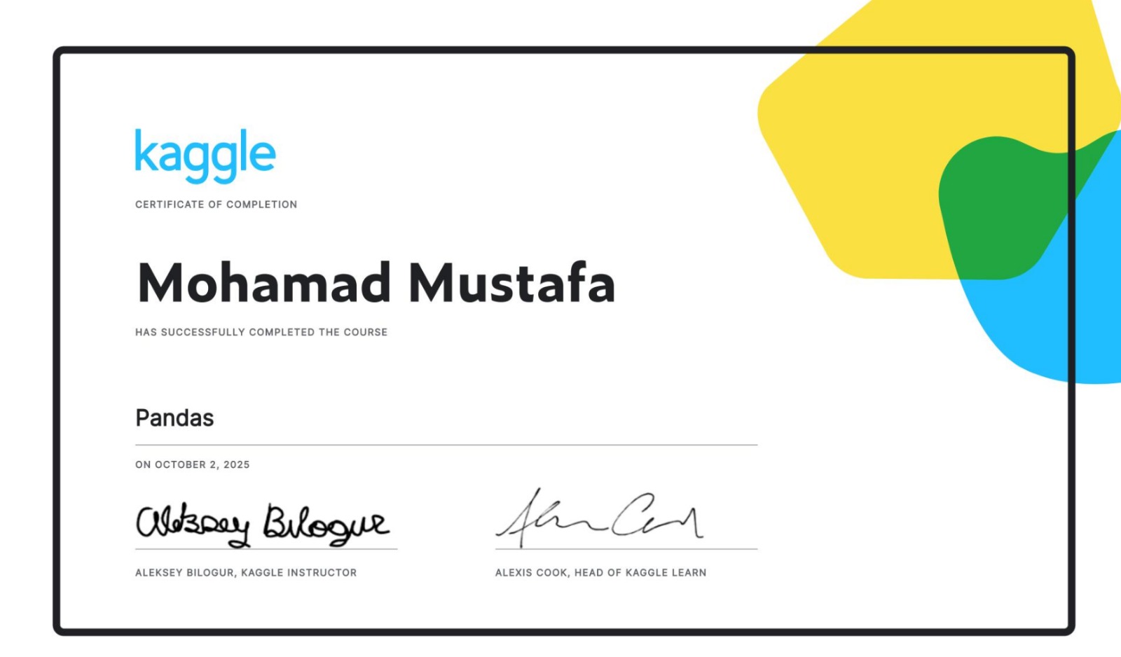 Kaggle — Pandas