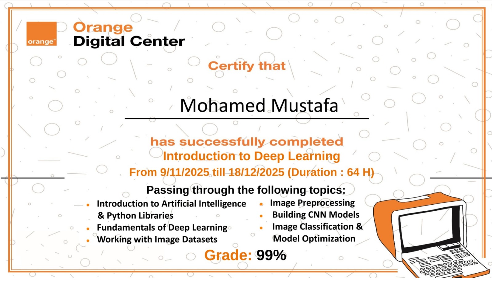 Orange Digital Center — Introduction to Deep Learning